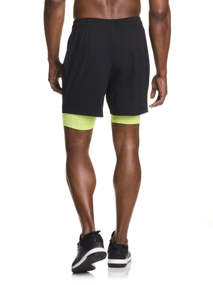 Mens and Big Mens Power up 2-In-1 Woven Shorts (6" Inner, 9" Outer Inseam), Sizes XS-3XL