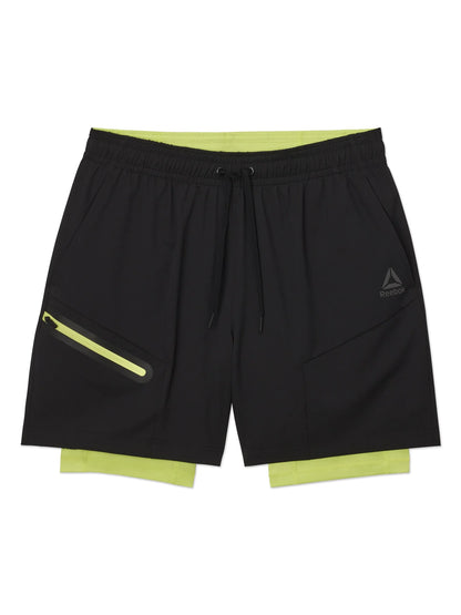 Mens and Big Mens Power up 2-In-1 Woven Shorts (6" Inner, 9" Outer Inseam), Sizes XS-3XL