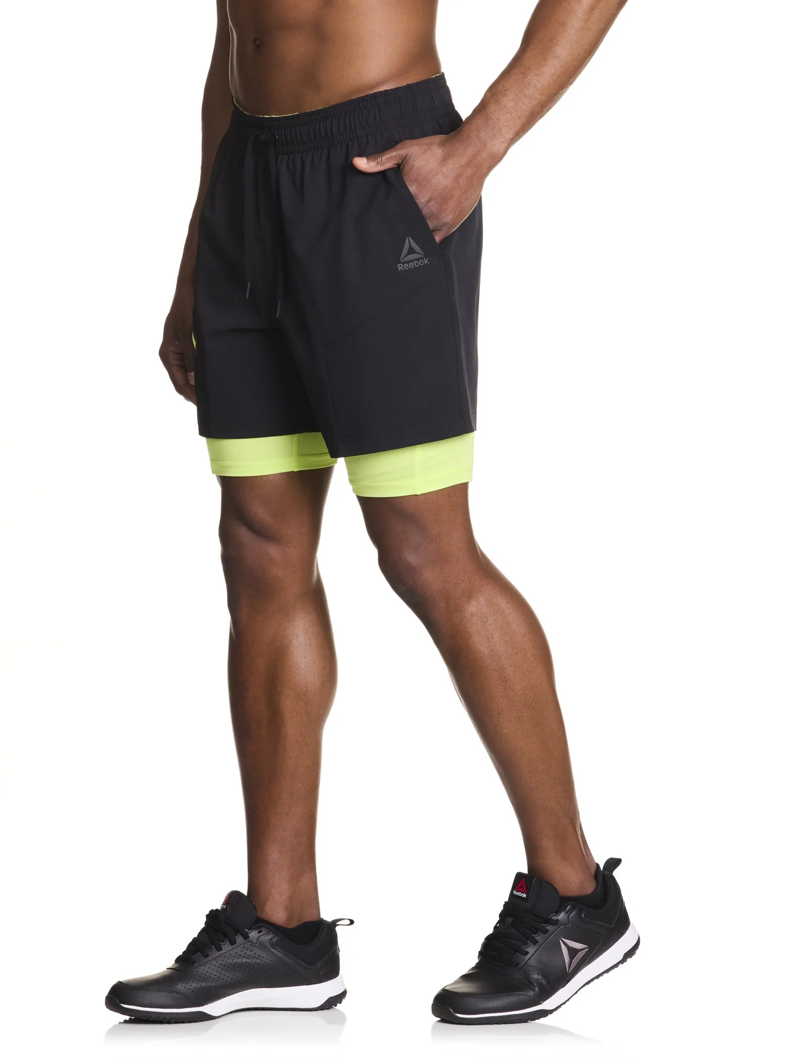 Mens and Big Mens Power up 2-In-1 Woven Shorts (6" Inner, 9" Outer Inseam), Sizes XS-3XL